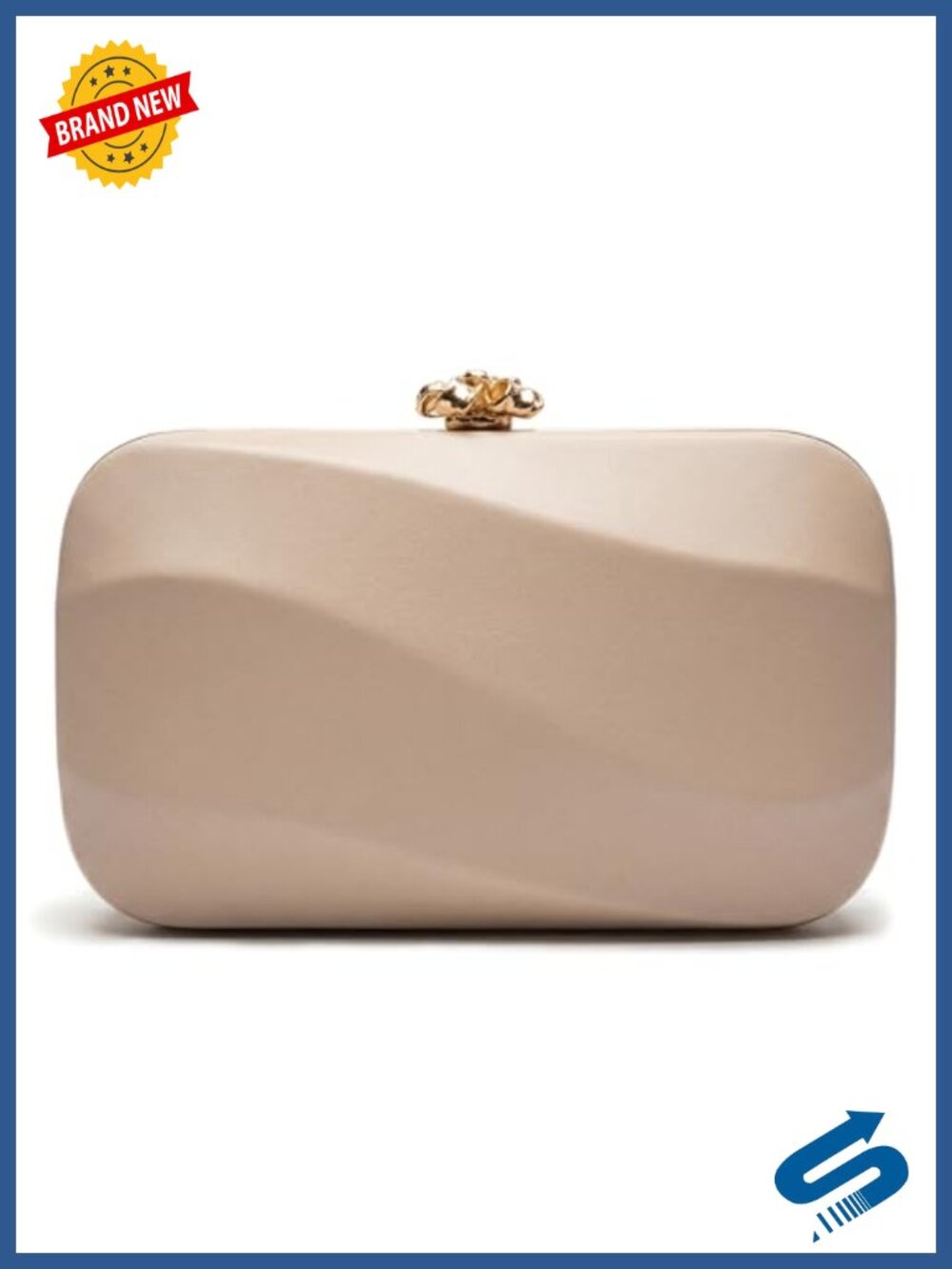 Hard Shell Evening Clutch with Chain Strap Elegant Party Purse